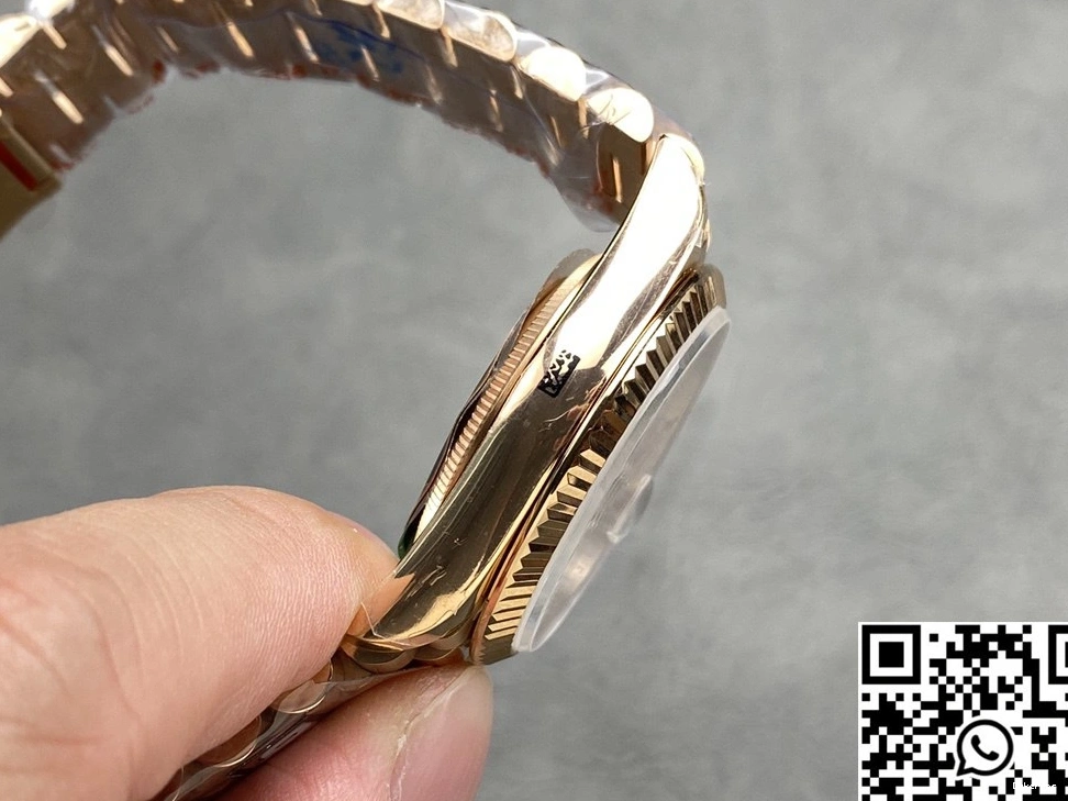 Steel M128235 White 36mm Rose Dial v5 Date QF Rolex Gold Day Factory Tungsten 0112